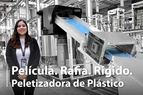 Máquina de reciclaje con cortador compactador integrado para plástico PE/PP